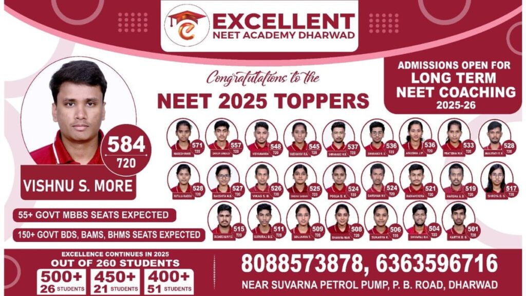 Excellent-NEET-Academy-Dharwad-excels-in-2025-results