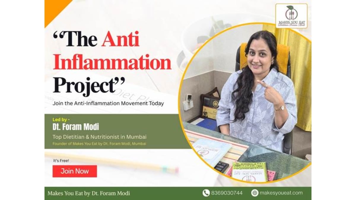 Mumbai Dietitian Launches “The Anti Inflammation Project” to Target Silent Inflammation -PNN